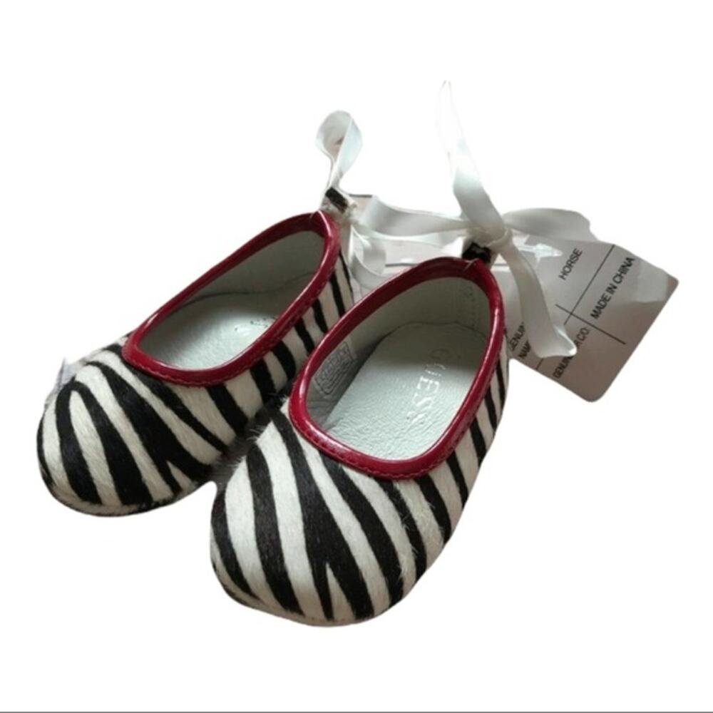 Guess Fur Zebra Slip‎ On Shoes Flats NEW NWT 3 Girl Genuine Fur (not Zebra)